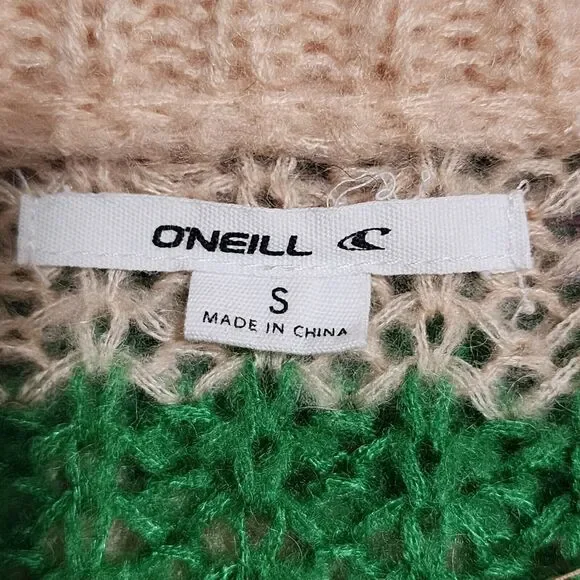 O'Neil Juniors Lake View Striped Drop-Shoulder Sweater Size S Colorful Oversized - Picture 7 of 9